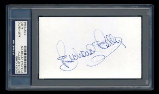 Richard Petty Signed Index Card Psa/dna Slabbed Autographed Nascar Hof