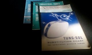 Four Vintage Tung Sol Brochures,  Pages Tubes Crt Rectifier Semiconductor 1950 