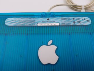 Vintage 1998 Apple Computer USB Keyboard M2452 Teal Bondi Aqua Blue iMac 2