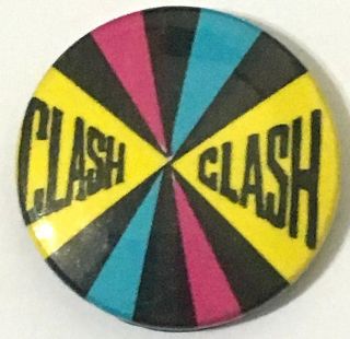 The Clash - Old Og Vtg 70/80`s Button Pin Badge Punk Rock