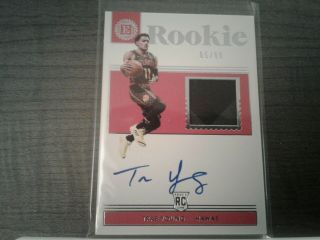 Panini Encased Trae Young Rookie Jersey Auto /99 