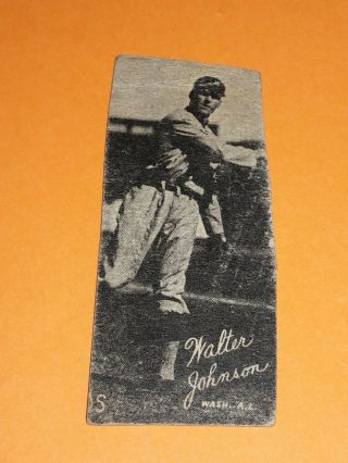 100 Authentic 1923 W572 Walter Johnson Hand Cut Strip Card Read