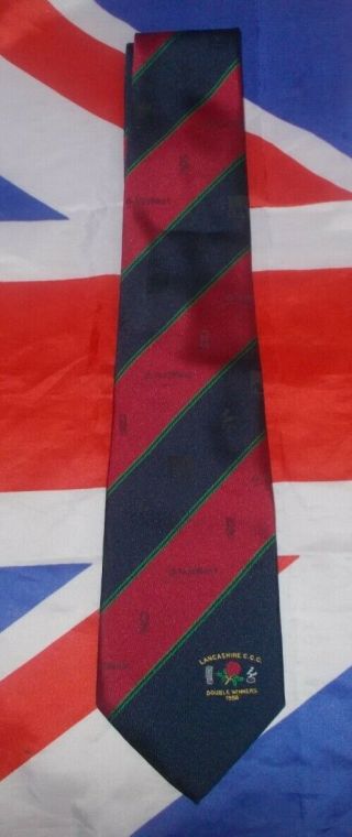 Lancashire County Cricket Club Double Winners 1998 Vintage Tie