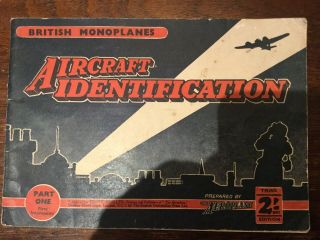 1943 Ww2 Aircraft Identification Book Part 1 British Monoplanes