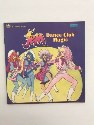 Vintage Jem Dance Club Magic Book A Golden Book 1986 Hasbro