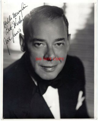 Joe E.  Lewis Signed Vintage 1940s Publicity Portrait 8 X 10 Photo Actor Comedian