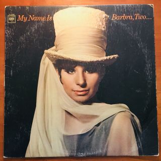 Vintage Vinyl 33rpm Lp Record Album: Barbra Streisand,  My Name Is Barbra,  Two.