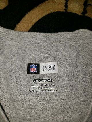 NFL Team Apparel Men ' s XXL Pittsburgh Steelers Gray T - Shirt 3
