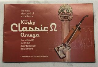 Vintage Kirby Classic Omega Upright Vacuum Cleaner And Instruction Book