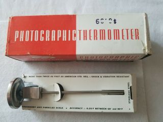 Vintage Weston Photographic Thermometer Stainless Steel 2265