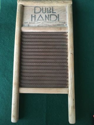 Vintage Dubl Handi Columbus Washboard Company Wood & Metal Lingerie Hosiery