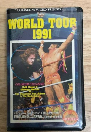 Coliseum Video Vhs Wwe Wwf World Tour 1991 Ultimate Warrior Undertaker Hulk Hoga
