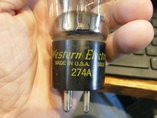 WESTERN ELECTRIC 274A Audio Rectifier TUBE FOR DISPLAY OR WHAT EVER 2
