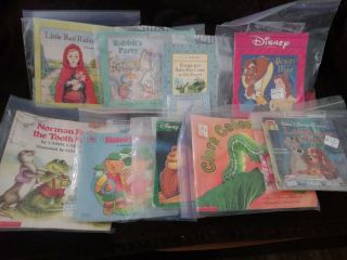 Vtg Disney Plus Other Names Read Along Story Book With Cassette Tapes