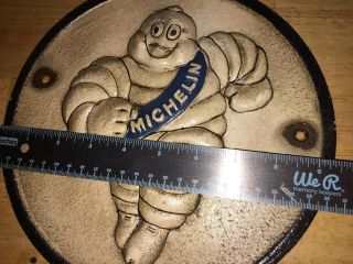 Michelin Man Tire Advertising Oil Sign Vintage Style Gas Coal Cast Iron Plaque