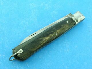 Big Vintage India Horn Coke Bottle Folding Fob Jack Pocket Knife Knives Tool