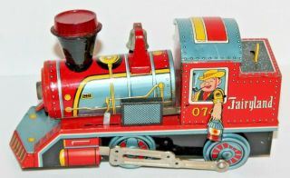 Vintage Daiya Japan Battery Operated Fairyland 0741 Engine Toy Train
