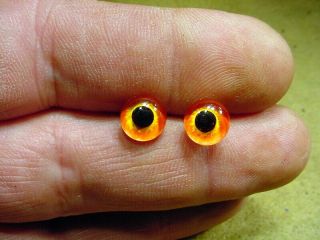 A Pair Vintage Solid Doll Glass Eyes Size 8 Mm Doll Or Taxidermy Age 1910 3386