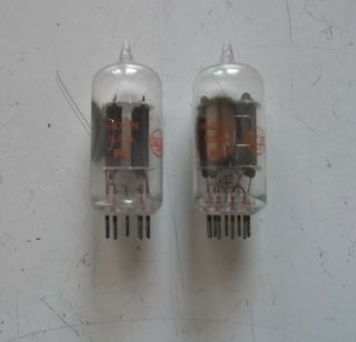 Matched Pair 1967 Rca 12au7 Clear Top Vacuum Tubes Hickok
