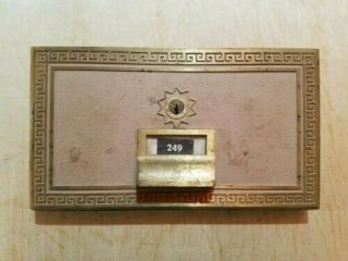 Vintage Large Cast Brass American Device 1976 Post Office Box Drawer Front Door