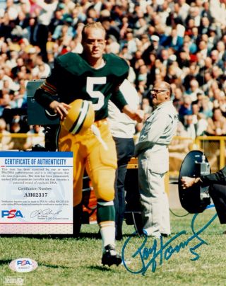 Paul Hornung Green Bay Packers Signed Autograph 8 X 10 Photo Psa Dna
