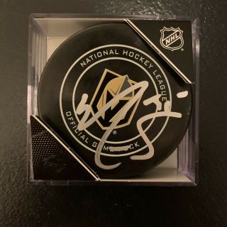 Ryan Reaves Signed Vegas Golden Knights Official Game Puck Nhl Hockey