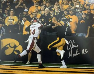 Oliver Martin Hand Signed 8x10 Photo Iowa Hawkeyes Football Autograph Authentic