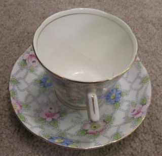 Sampson Smith Old Royal Bone China Tea Cup and Saucer Set Vintage 2