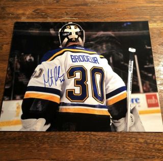 Martin Brodeur Signed St.  Louis Blues 8x10 Photo