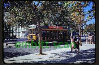 Slide,  Portugal Lisbon Tram Trolley Scene,  C.  1950