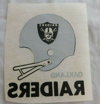 Vintage Oakland Raiders Football Helmet Iron On T - Shirt Decal