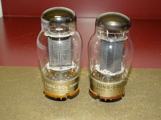 Pair,  Tung - Sol Type 6550 Audio Output Tubes,  Black Plate,  Strong On Amplitrex