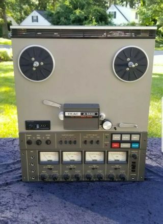 Please Read Teac A - 3440 4 Channel Stereo 10.  5 Inch Reel To Reel Tape Recorder