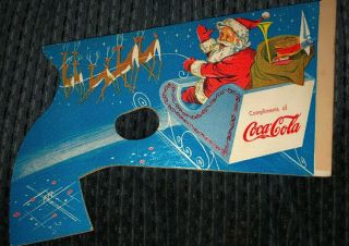 1950s Christmas Santa Advertising Coca - Cola Paper Popper Toy Gun Vintage