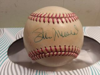 Stan Musial Signed Baseball Mlb St.  Louis Cardinals Rawlings Feeney - Estate Find