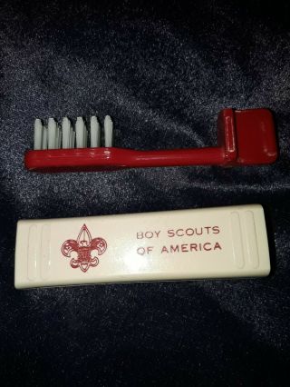 Vintage Official Boy Scouts Of America Bsa Travel Toothbrush