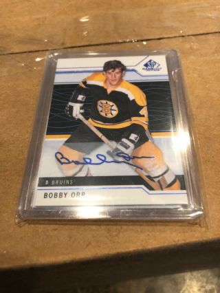 Bobby Orr 2018 - 19 Sp Game Autographs Blue Card