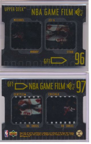Michael Jordan 1996 - 97 Upper Deck Sp Nba Game Film Gf1 Chicago Bulls Hofer