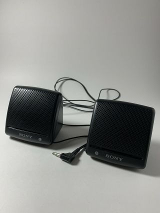 Sony Vintage Style Srs - 7 Mini Portable Speakers.  Ipod/mp3/iphone Speakers