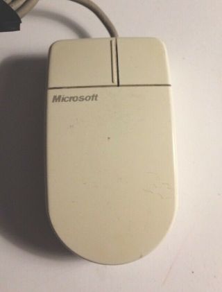 Vintage Ms Microsoft Serial 2 Button Computer Mouse C3k5k5comb