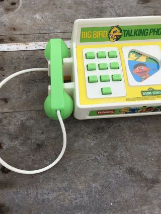 Vintage Playskool 1983 Sesame Street Big Bird Talking Phone Rare/HTF 2