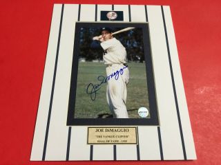 Joe Dimaggio Signed 4x6 Photo With Certificate Of Authenticity -