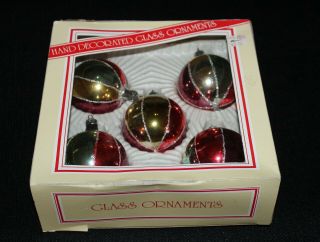 Vintage Christmas Glass Ornaments Bradford 