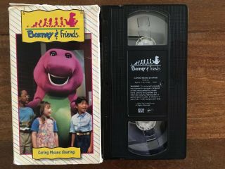 Barney & Friends Caring Means Sharing Time Life Video Lyons Group 1992 Vintage