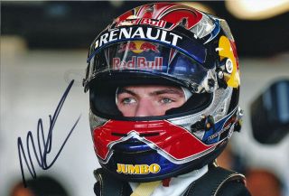 Max Verstappen Signed 8x12 Inches 2016 Toro Rosso / Red Bull F1 Photo With Proof