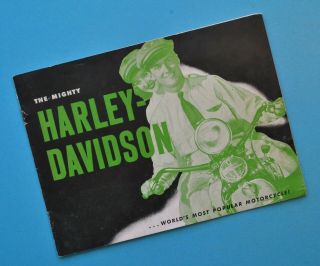 1948 Harley Motorcycle Brochure E El Es F Fl Fs Panhead U Ul Us Wl G Ga