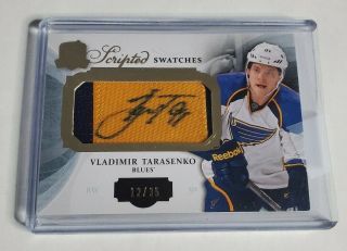 R27,  783 - Vladimir Tarasenko 2013/14 The Cup Scripted Swatches Rc Auto Patch /35