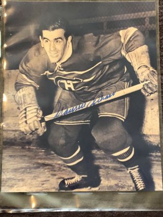 Autographed Maurice Richard Photo - 9 Montreal Canadiens - 8x10 Hof’r