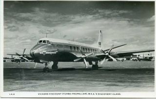 Airliner Postcard Bea Viscount @ Heathrow Airport North ?
