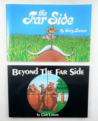 (vol 1 & 2) The Far Side & Beyond The Far Side By Gary Larson / Vintage 1980s